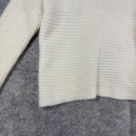 Maje Angora Blend Wrap Sweater Cream V Neck Knit Size Small Luxury Soft Knit - Picture 14 of 15